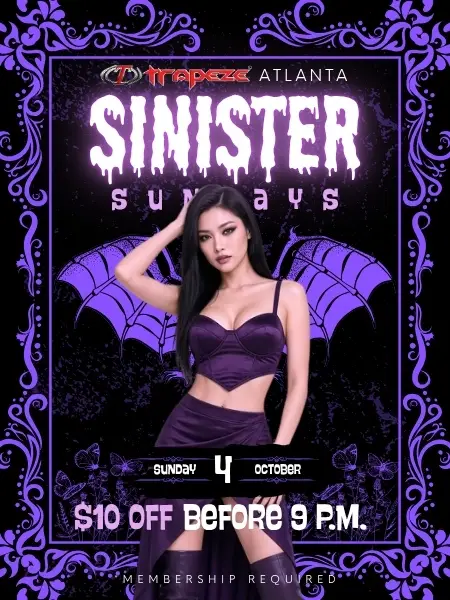 Sinister Sundays event flyer