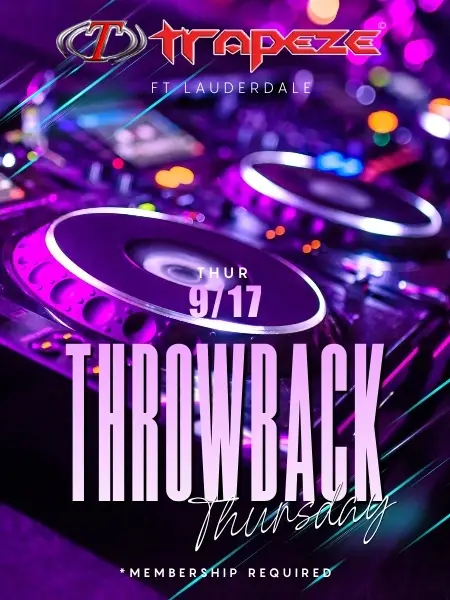 THROWBACK Thursday event flyer