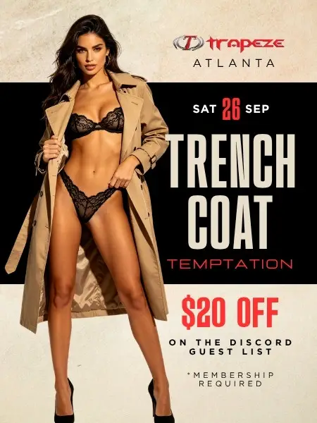 Trench Coat Temptation event flyer